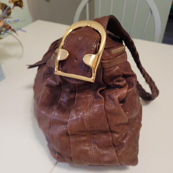 Treesje women's brown soft leather boho slouch shoulder/handbag - Picture 5 of 10